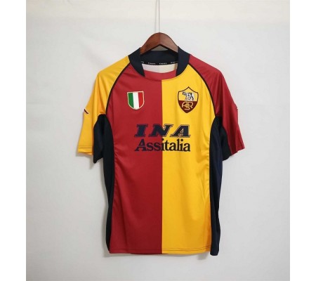 Roma 01/02 Home Red&Yellow Soccer Jersey